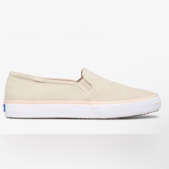 NWOT Keds Double Decker Canvas Washable Slip On Sneaker BE Women Beigen - Picture 2 of 5